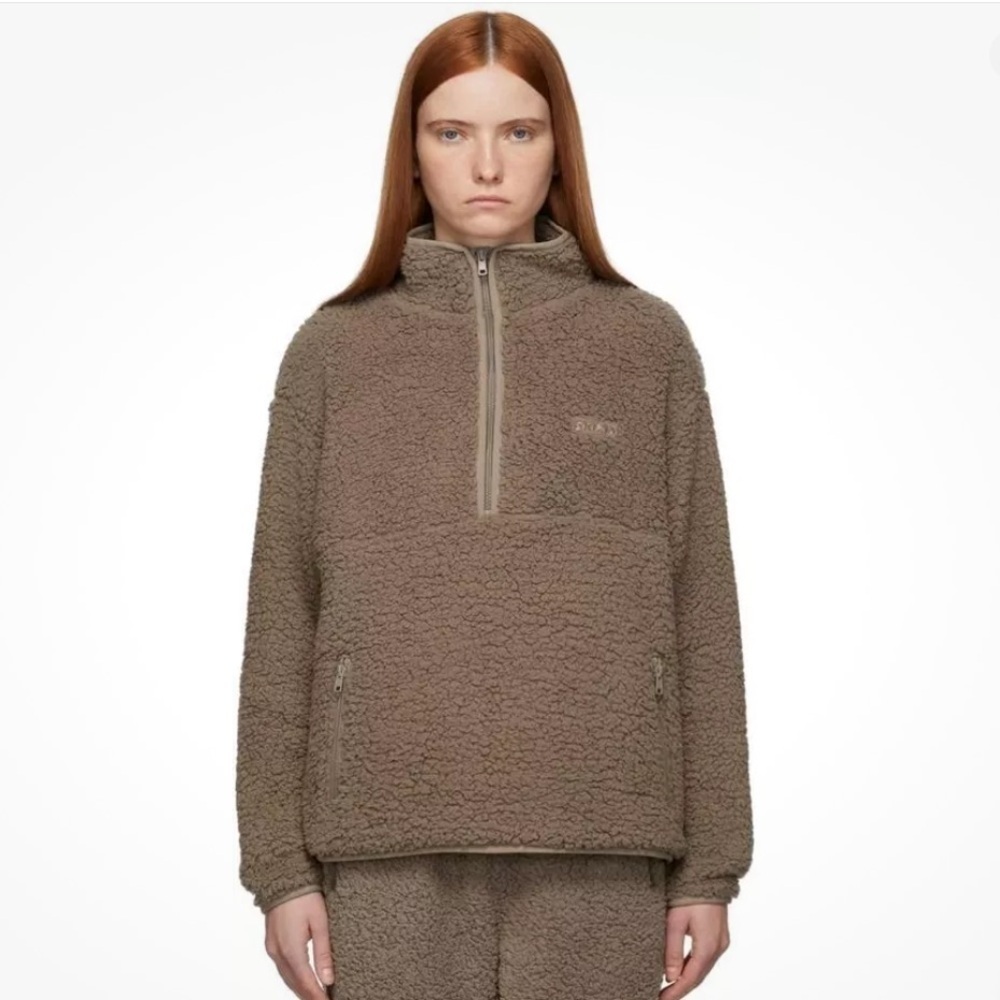 SKIMS Teddy Pullover 1/2 zip Pullover size 2x color Amethyst